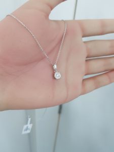 White Gold Diamond Pendant - P5554