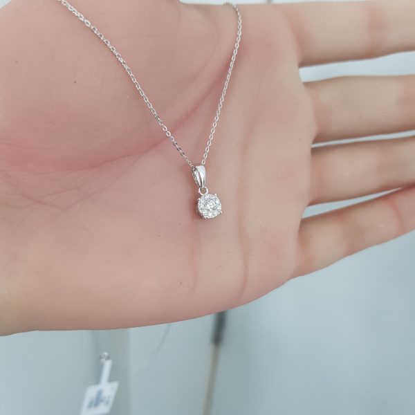 White Gold Diamond Pendant - P5554