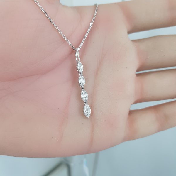 White Gold Diamond Pendant - P5160