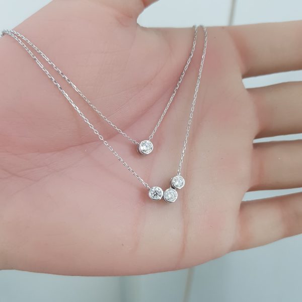White Gold Diamond Pendant - P5471