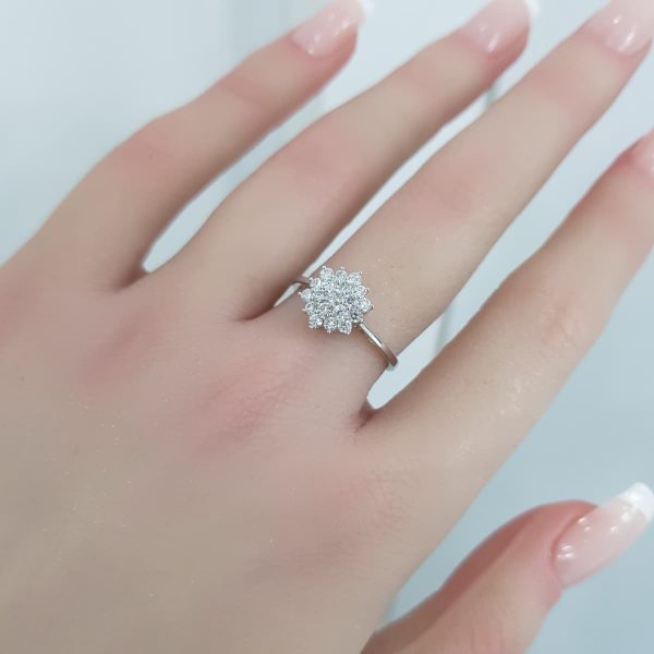White Gold Diamond Ring - R7639