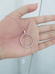 White Gold Diamond Pendant - P5528