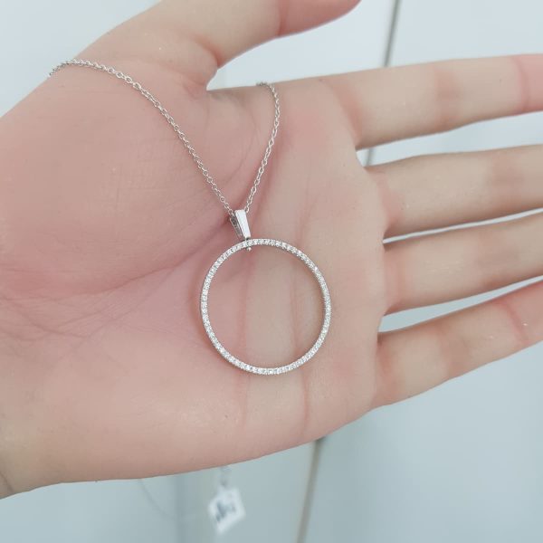White Gold Diamond Pendant - P5528