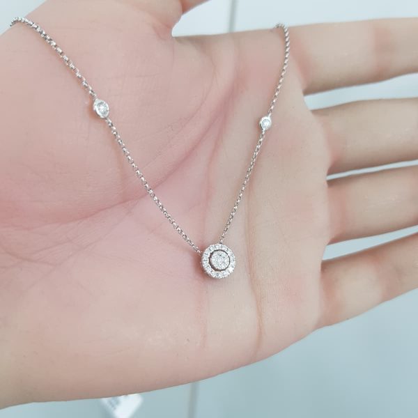 White Gold Diamond Pendant - P5550