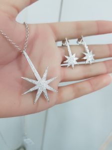 White Gold Diamond Set - P5521 & E6510