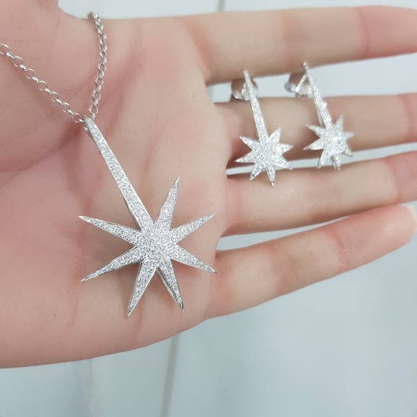 White Gold Diamond Set - P5521 & E6510