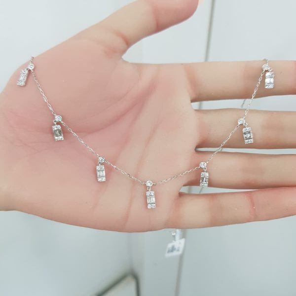 White Gold Diamond Pendant - P5536
