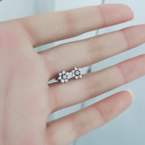 White Gold Diamond Earrings - E6515