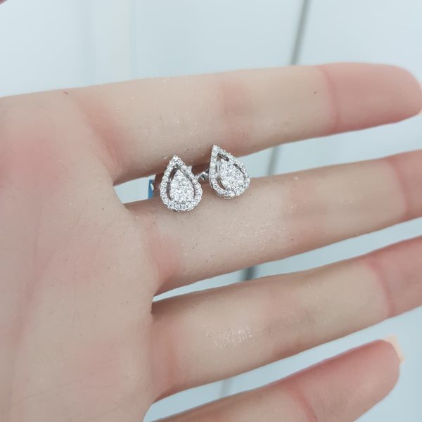 White Gold Diamond Earrings - E6552