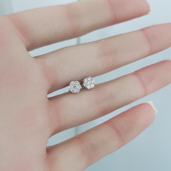 White Gold Diamond Earrings - E6553
