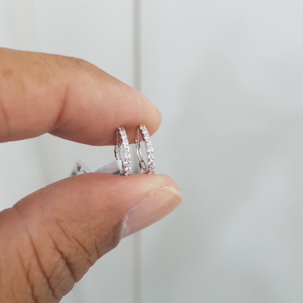 White Gold Diamond Earrings - E6514