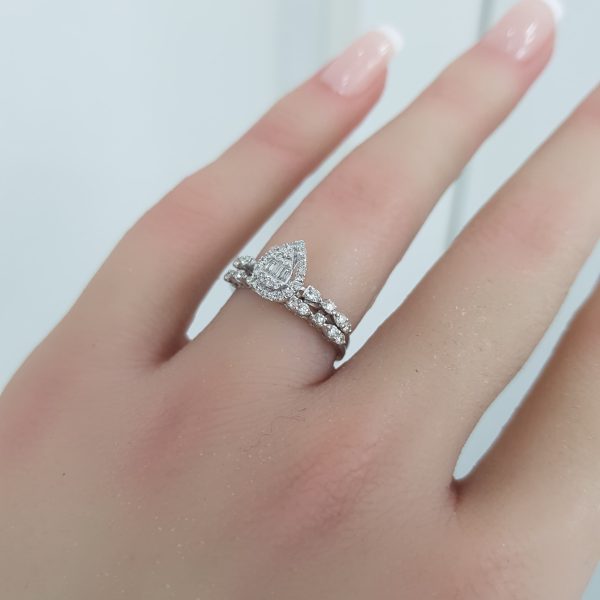 White Gold Diamond Twince - T3714 B