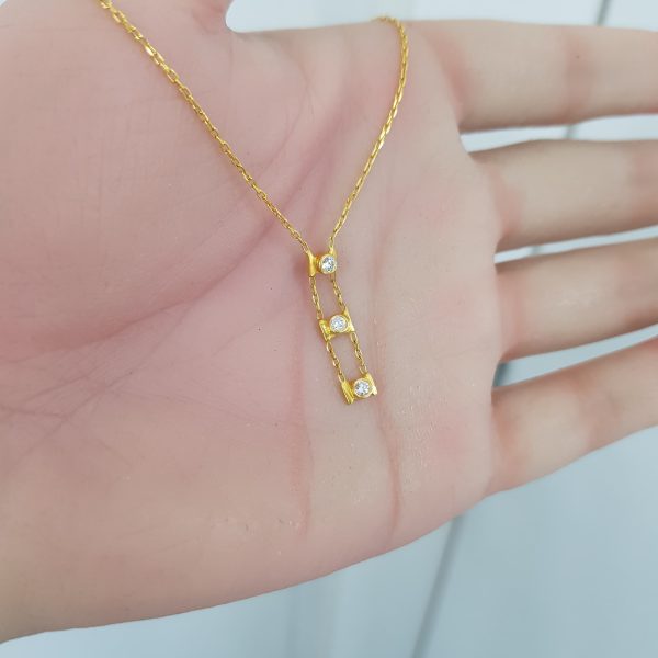 Yellow Gold Diamond Pendant - P3123
