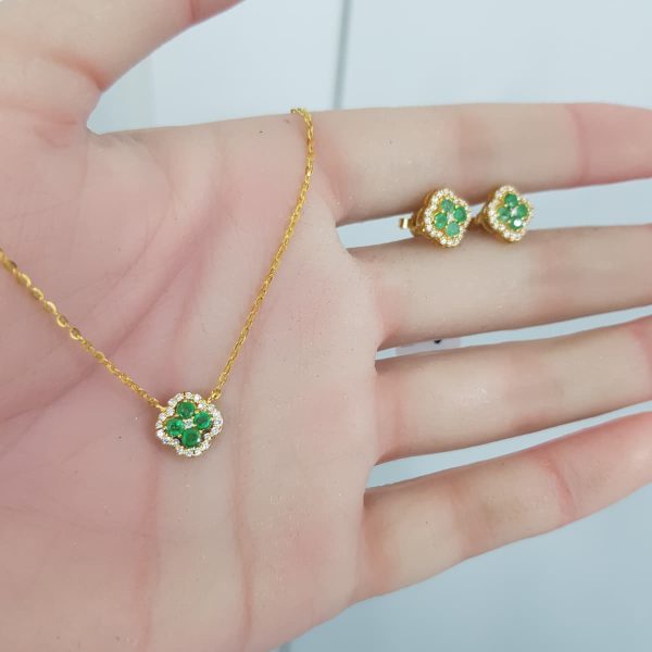 Yellow Gold Diamond Set - P5266 & E4804