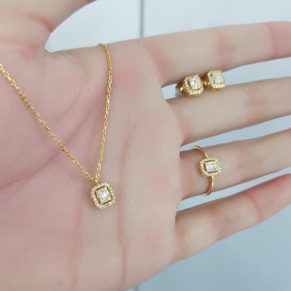 Yellow Gold Diamond Set - P5562, R7680 & E6570