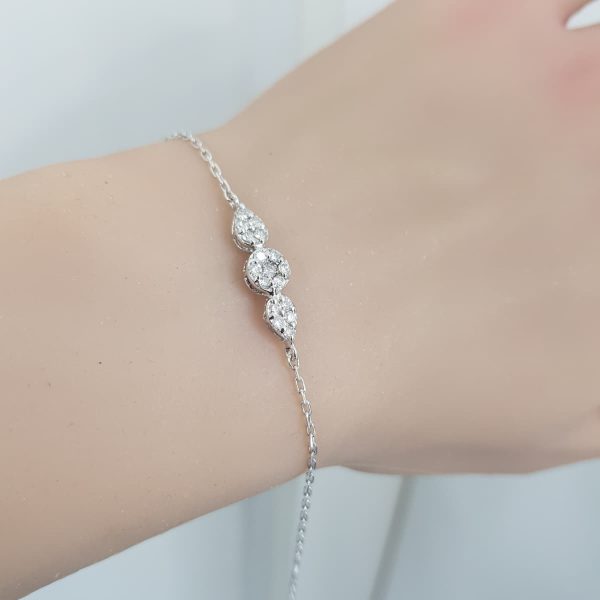 White Gold Diamond Bracelet - B6012