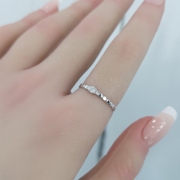 White Gold Diamond Ring - R7684