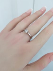White Gold Diamond Ring - R4456