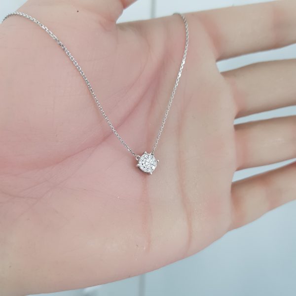White Gold Diamond Pendant - P5516