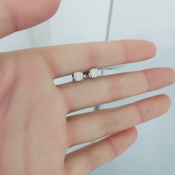White Gold Diamond Earrings - E4777