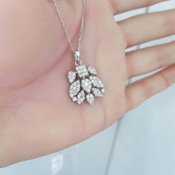 White Gold Diamond Pendant - P5084