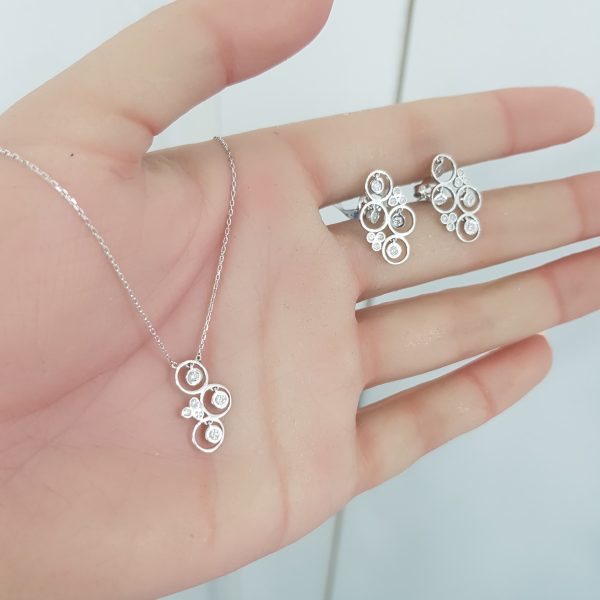 White Gold Diamond Set - P3257 & E3470
