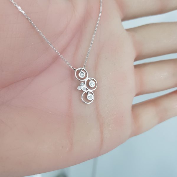 White Gold Diamond Pendant - P3257