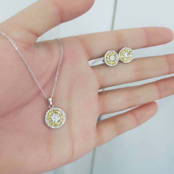 White Gold Diamond Set - P5418 & E4938