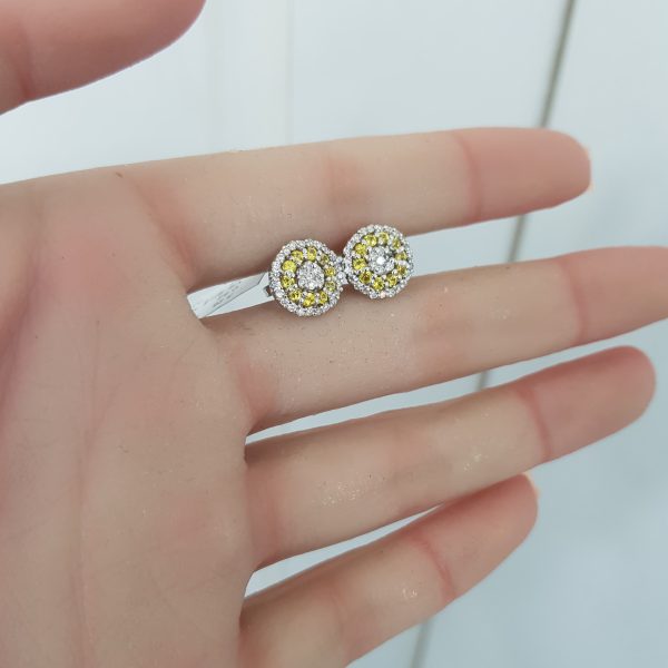 White Gold Diamond Earrings - E4938
