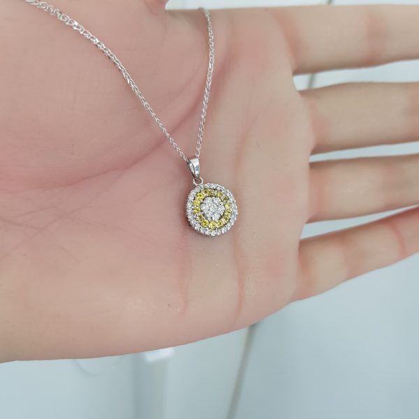 White Gold Diamond Pendant - P5418