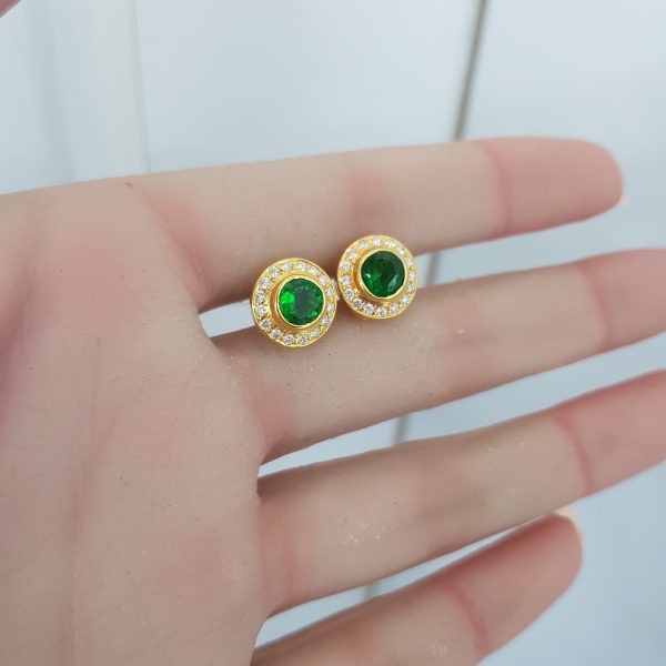 Yellow Gold Diamond Earrings - E2099