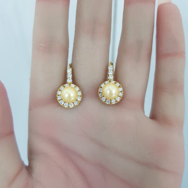Yellow Gold Diamond Earrings - E4664
