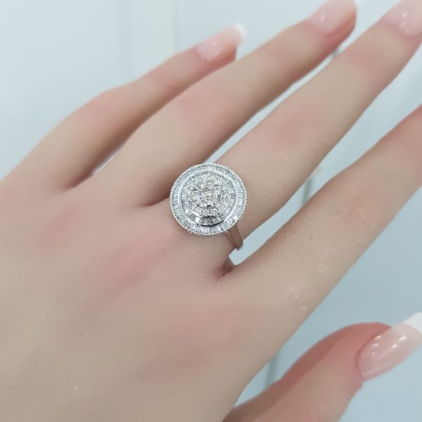 White Gold Diamond Ring - R7689