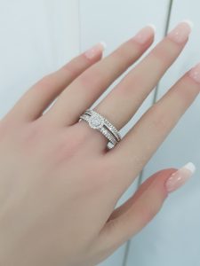 White Gold Diamond Twince Rings - T3729