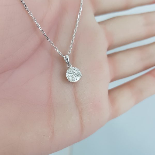 White Gold Diamond Pendant - P5503