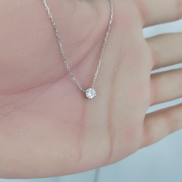 White Gold Diamond Solitaire Pendant - P5427 (0.31 ct)
