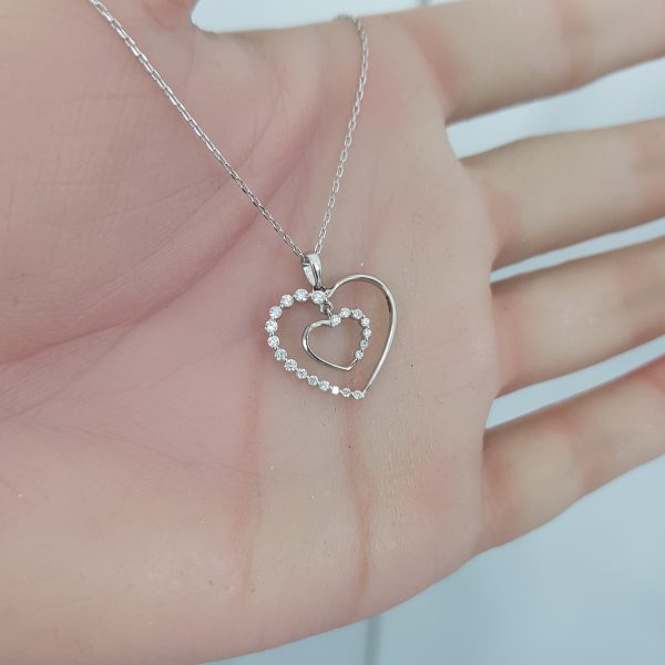 White Gold Diamond Pendant - P5324