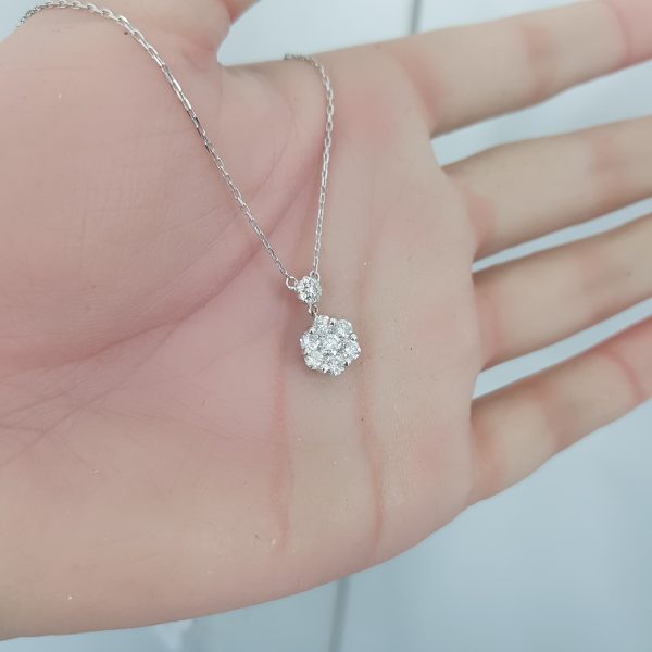 White Gold Diamond Pendant - P5442