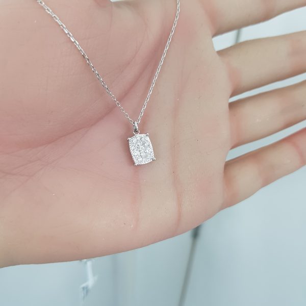 White Gold Diamond Pendant - P5393
