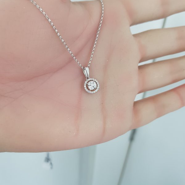 White Gold Diamond  Pendant - P5349
