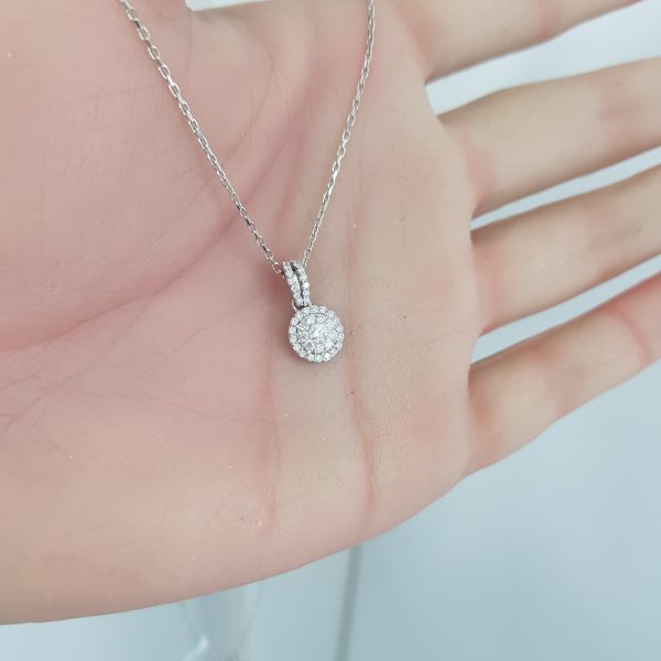White Gold Diamond Pendant - P5423