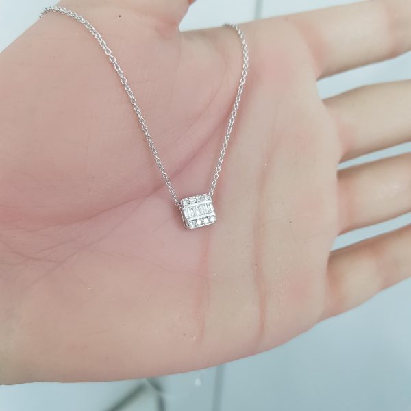 White Gold Diamond Pendant - P5438