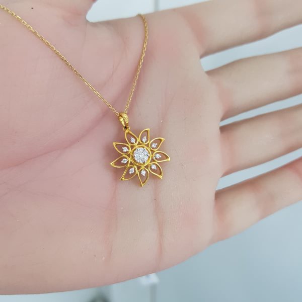 Yellow Gold Diamond Pendant - P5123
