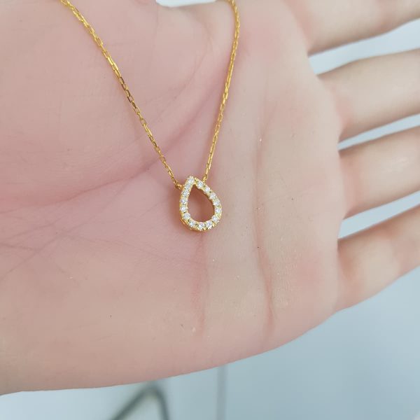 Yellow Gold Diamond Pendant - P5014