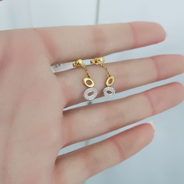 Yellow Gold Diamond Earrings - E3477