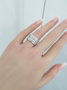 White Gold Diamond Twince Rings - T3731