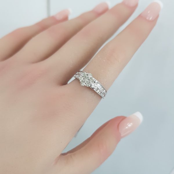 White gold Diamond Twince Rings - T3715
