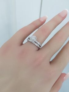 White Gold Diamond Twince Rings - T3712
