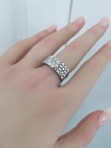 White Gold Diamond Twince Rings - T3720