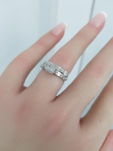 White Gold Diamond Twince Rings - T3730
